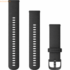 Garmin Garmin Ersatzarmband 22mm Silikon Schwarz/Schiefergr. Schnalle