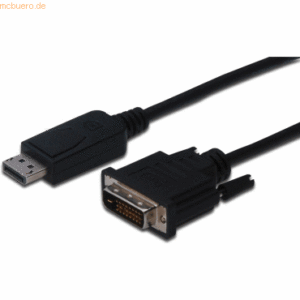 Assmann DIGITUS DisplayPort Adapterkabel DP-DVI 2.0m DP 1.1a sw.