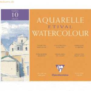 4 x Clairefontaine Aquarellblock 30x40cm 300g fein