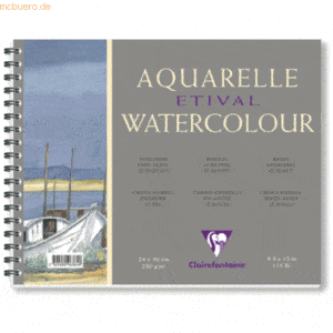 4 x Clairefontaine Aquarellblock 30x40cm 250g rau