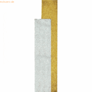 10 x Clairefontaine Metall-Krepp-Papier 250x50cm hochglanz silber