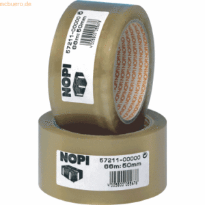 Nopi Packband 50mmx66m PP transparent