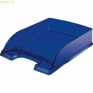 Leitz Briefablage A4 Polystyrol hochglänzend blau transparent