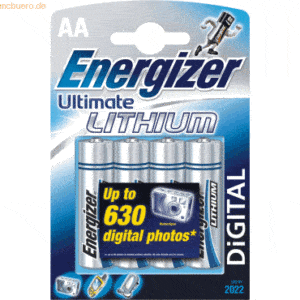 Energizer Batterien Ultimate Mignon/LR6 Lithium digital VE=4 Stück