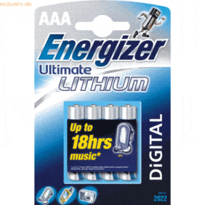 Energizer Batterien Ultimate Lithium digital Micro/LR03 VE=4 Micro