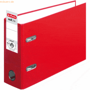 Herlitz Ordner Kunststoff A5 quer maX.file protect 75mm rot