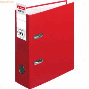 Herlitz Ordner Kunststoff A5 hoch maX.file protect 75mm rot