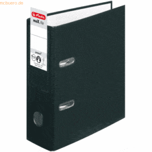 Herlitz Ordner Kunststoff A5 hoch maX.file protect 75mm schwarz