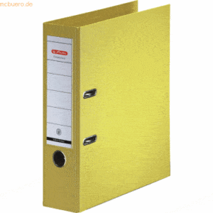 Herlitz Ordner Kunststoff A4 maX.file protect plus 80mm gelb