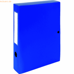 10 x Exacompta Dokumentenbox 250x330mm PP Rückenbreite 60mm blau