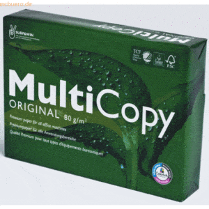 Papyrus Kopierpapier Multicopy A4 80g/qm weiß VE=500 Blatt