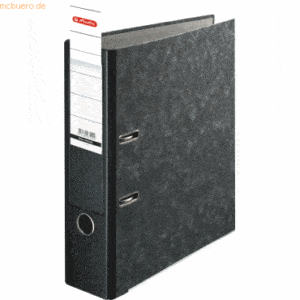 Herlitz Ordner A4 maX.file nature pocket Wolkenmarmor 80mm schwarz