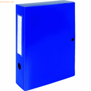 Exacompta Dokumentenbox 250x330mm PP Rückenbreite 80mm blau
