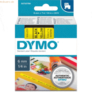 Dymo Etikettenband Dymo D1 6mm/7m schwarz/gelb