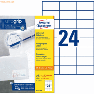 Avery Zweckform Universal-Etiketten ultragrip 70x37 mm VE=5.280 Etiket