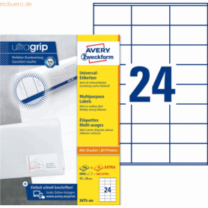 Avery Zweckform Universal-Etiketten ultragrip 70x36 mm VE=5.280 Etiket