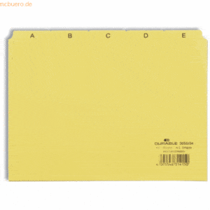 Durable Leitregister A-Z A5quer PP 25-teilig gelb