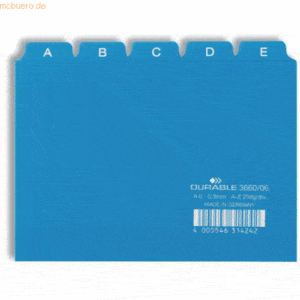 Durable Leitregister A-Z A6quer PP 25-teilig blau
