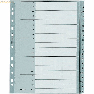 Leitz Register A4 A-Z PP grau