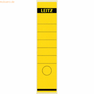 Leitz Ordnerrückenschilder 61x285mm selbstklebend gelb VE=100 Stück