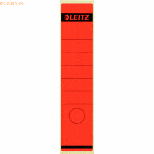 Leitz Ordnerrückenschilder 61x285mm selbstklebend rot VE=100 Stück