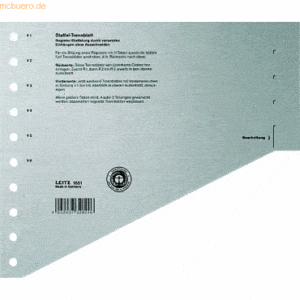 Leitz Staffeltrennblatt A4 240/205mm 200g/qm grau VE=100 Stück