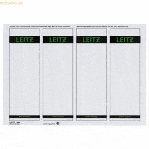Leitz Ordnerrückenschilder 61x191mm auf A4 selbstklebend VE=400 Stück