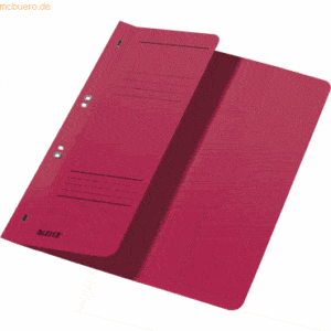 Leitz Ösenhefter A4 1/2 Vorderdeckel Karton kaufmännische Heftung rot