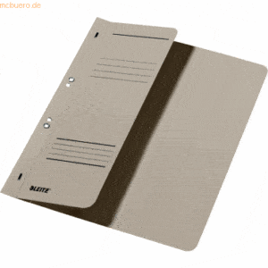 Leitz Ösenhefter A4 1/2 Vorderdeckel Karton kaufmännische Heftung grau
