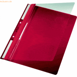 Leitz Einhängehefter A4 2 kurze Beschriftungsfenster PVC rot