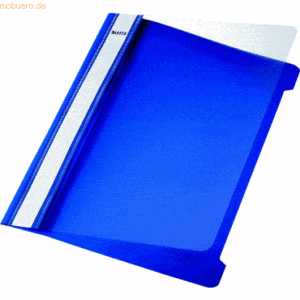 25 x Leitz Sichthefter A5 PVC langes Beschriftungsfeld blau