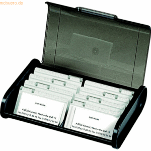 Exacompta Visitenkarten-Box für 400 Karten schwarz