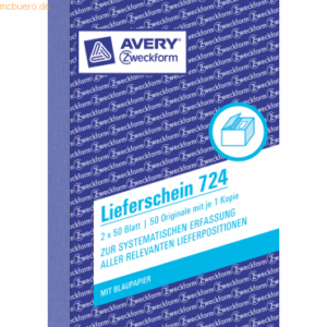 Avery Zweckform Formularbuch Lieferschein A6 VE=2x50 Blatt