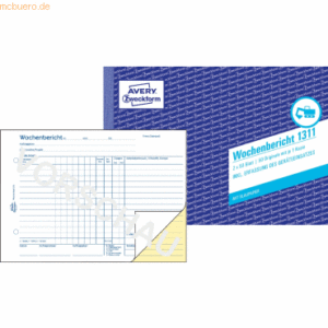 Avery Zweckform Formularbuch Wochenbericht A5 VE=2x50 Blatt