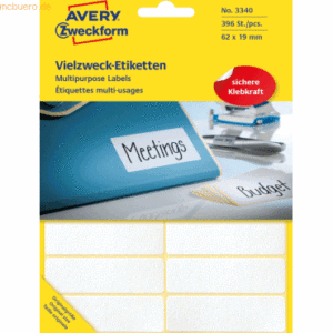 Avery Zweckform Vielzwecketiketten 62x19mm VE=392 Stück