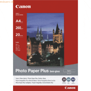 Canon Photopapier Plus SG-201 A4 semigloss VE=20 Blatt