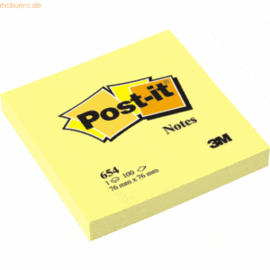 Post-it Notes Haftnotizen 76x76mm gelb