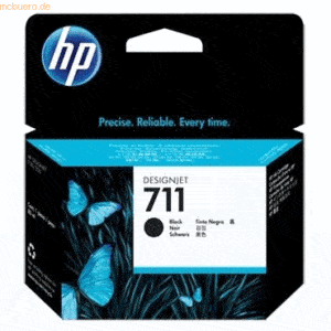Hewlett Packard HP Tintenpatrone Nr. 711 (CZ133A) Schwarz 80ml