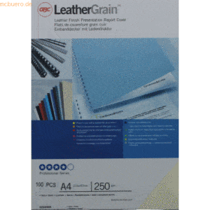 GBC Deckblatt LeatherGrain A4 Karton VE=100 Stück elfenbein