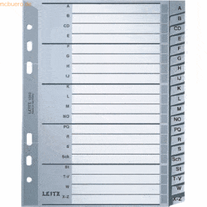 Leitz Register A5 A-Z PP grau