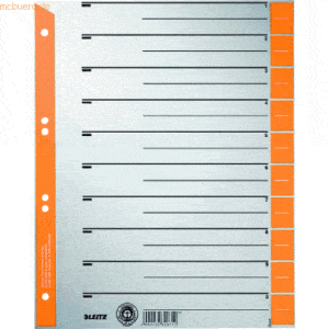 100 x Leitz Trennblatt A4 230g/qm Karton orange