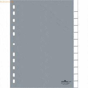 20 x Durable Register A4 blanko 12-teilig grau