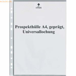 k.A. Prospekthüllen A4 80my genarbt VE=100 Stück