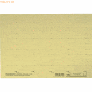 Elba Beschriftungsschild für 4-zeilige Sichtreiter 58x18mm gelb VE=10x