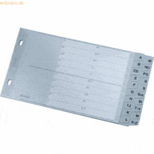 Leitz Register A5 quer A-Z PP 20 Blatt grau