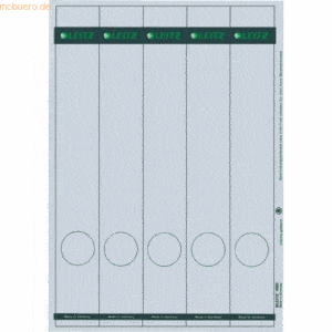 Leitz Ordnerrückenschilder 39x285mm auf A4 selbstklebend VE=125 Stück