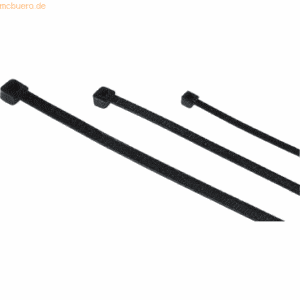 Hama Kabelbinder-Set selbstsichernd schwarz VE=150 Stück