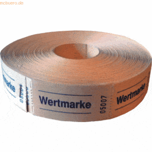 Herlitz Wertmarken neutral 5x1000 Stück blau/rot/gelb/grün farblich so