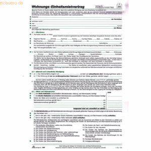 RNK Mietvertrag für Wohnungen Standard/Einheit