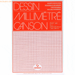 Canson Millimeterpapier Block A4 80g/qm VE=50 Blatt